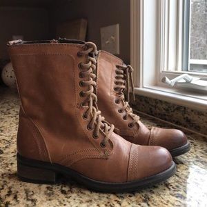 Steve Madden Brown Combat Boots